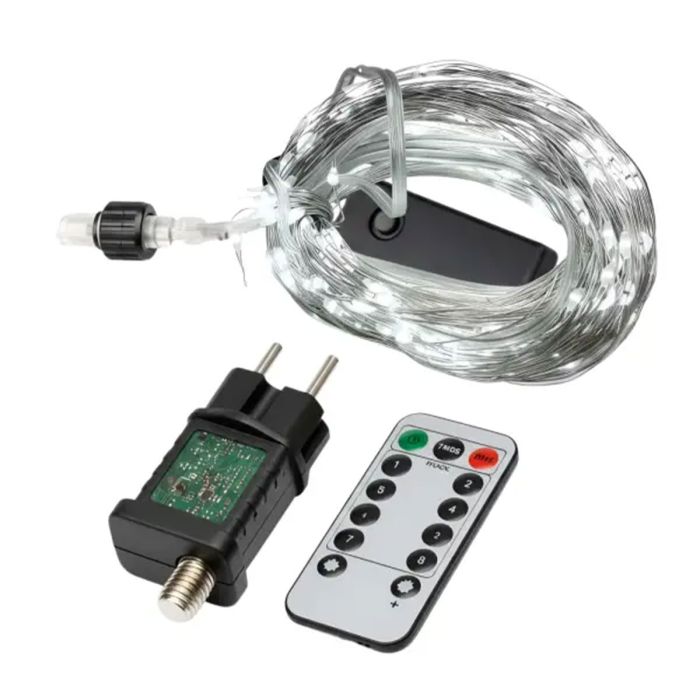 Гірлянда Кінський хвіст 3 м 20 ліній на 600 led лампочок на мідному дроті від мережі Білий 1733015W