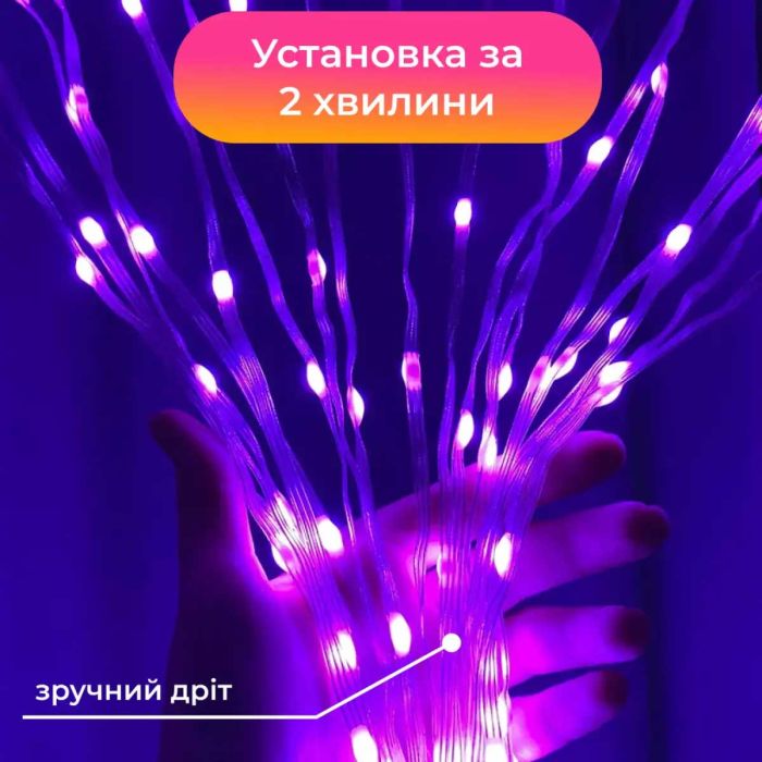 Розумна гірлянда Smart 250 LED довжина 2,5 м з керуванням смартфона прозора, мультиколор 1733044W