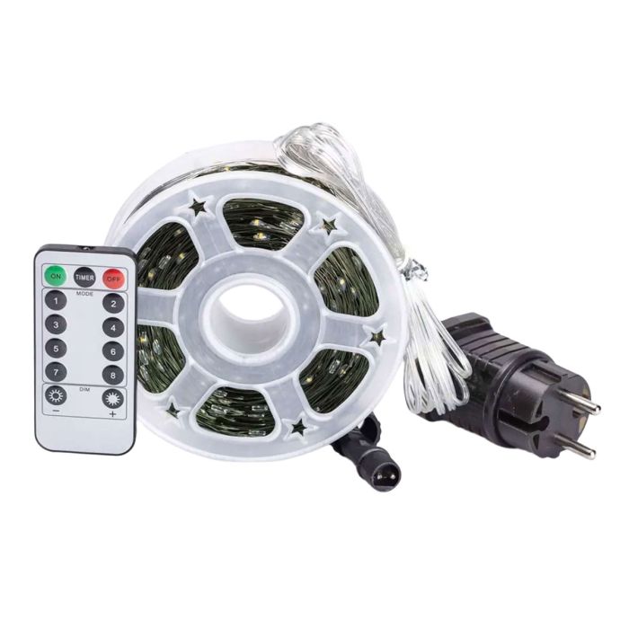 Гірлянда роса на пульті 200 метрів на 2000 led світлодіодів крапля на зеленому дроті синя 2000L200MGBL