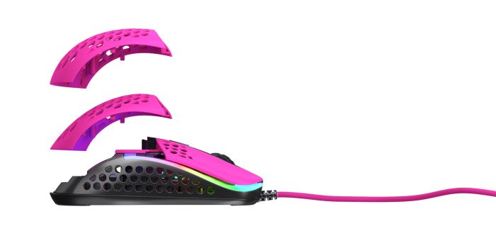 Миша Xtrfy M42, USB-A, RGB, рожевий