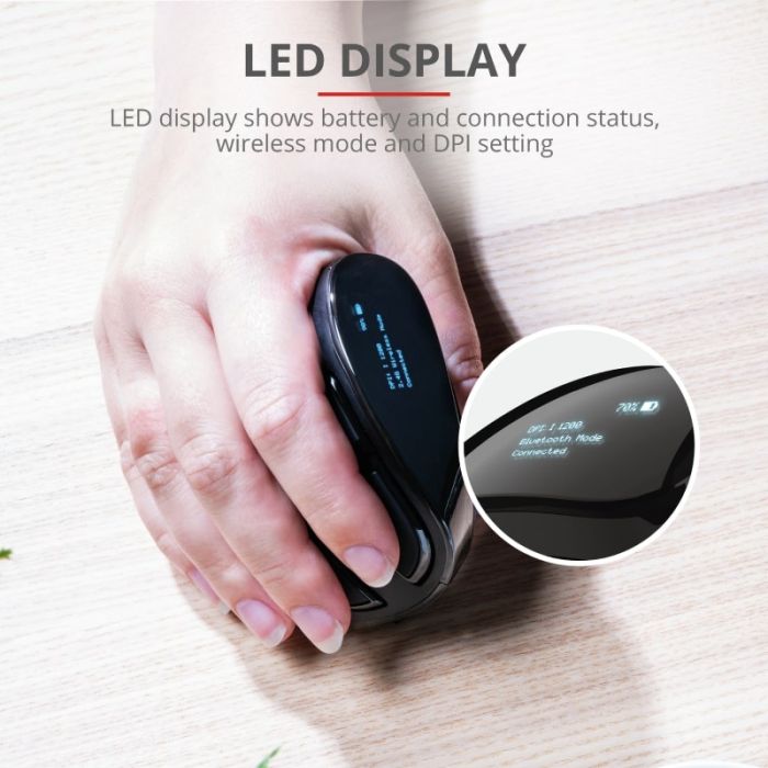 Mouse Trust Voxx Rechargeable Ergonomic WL Black
