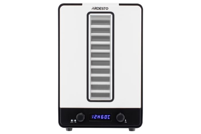 Dryer for products ARDESTO, 550W, pallets -10+1x3cm, max-70°С, temperature adjustment, plastic, white