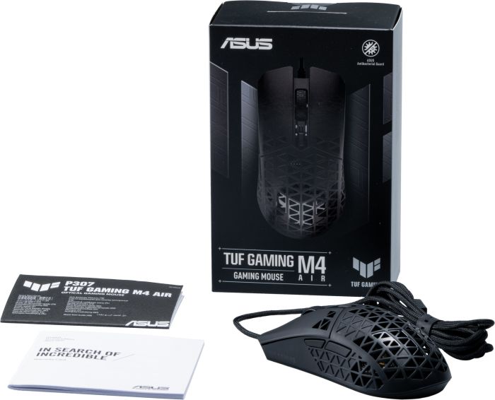 Миша ASUS TUF M4 Air Shell, USB-A, чорний