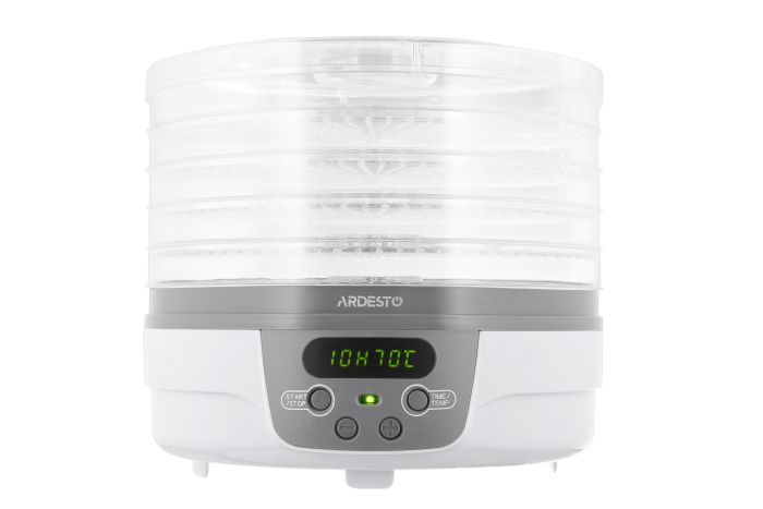Dryer for products ARDESTO, 250W, pallets -5x3cm, diameter-32cm, max-70°С, timer, electronic control, plastic, white