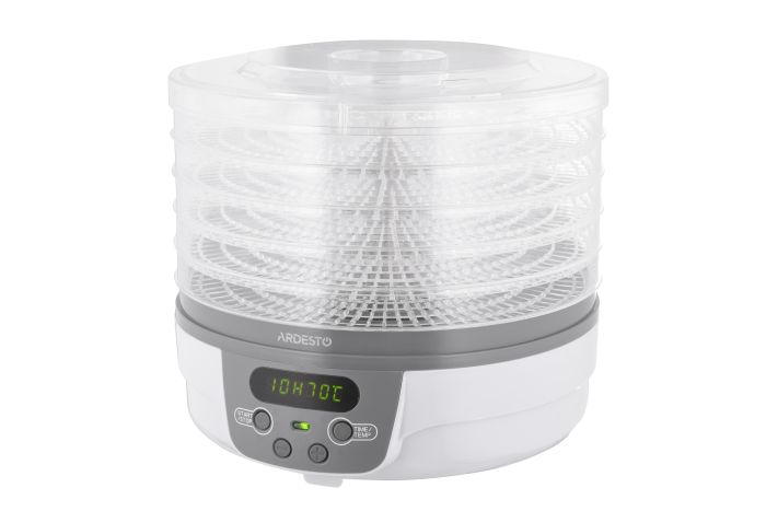 Dryer for products ARDESTO, 250W, pallets -5x3cm, diameter-32cm, max-70°С, timer, electronic control, plastic, white