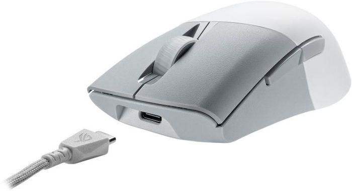 ASUS Mouse ROG Keris AimPoint, RGB, USB-A/WL/BT, white
