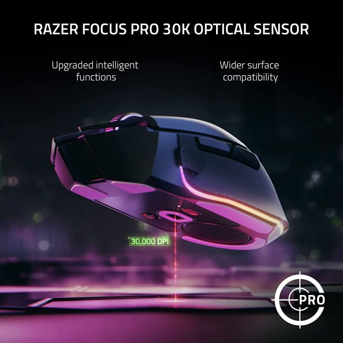 Razer Mouse Basilisk V3 Pro, RGB, USB-A/WL/BT, white