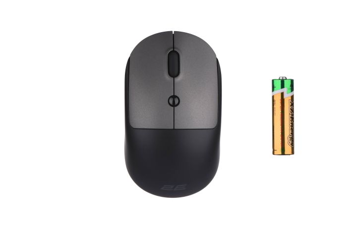 Мышь 2E MF218 Silent, WL/BT, чёрно-серый