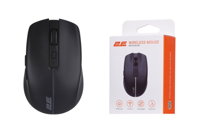 Mouse 2E MF270 Rechargeable, White LED, WL, black