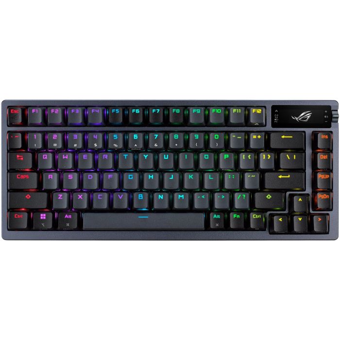 Клавіатура механічна ASUS ROG Azoth, 81key, NX Red, USB-A/WL/BT, EN, RGB, чорний