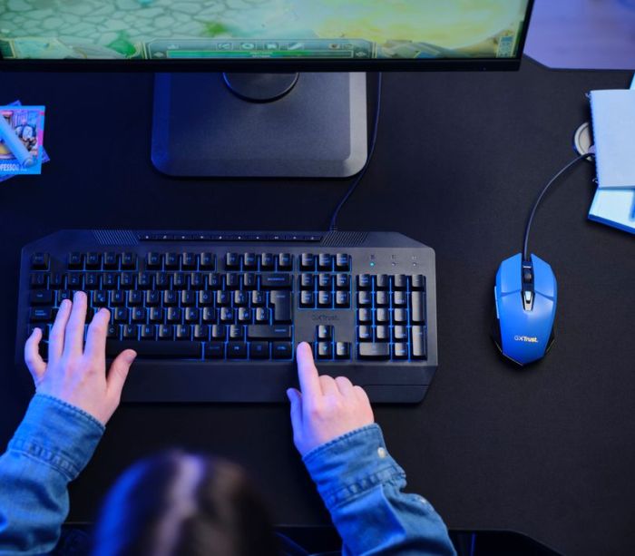 Mouse Trust GXT 109 FELOX, RGB, USB-A, Синій