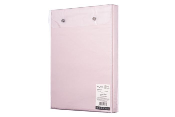 Fitted sheet ARDESTO Mix&Match 180x200+30cm, 100% cotton, sateen, light pink
