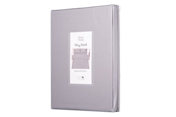 Duvet cover ARDESTO Mix&Match, 200x220cm, 100% cotton, sateen, gray