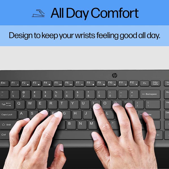 HP Keyboard membrane 150, 104key, USB-A, EN/RU, black