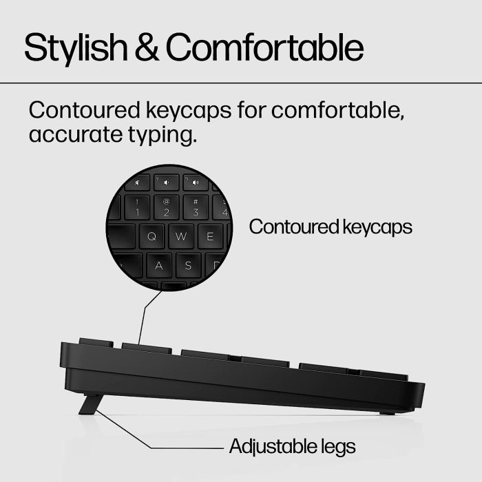 HP Keyboard membrane 450 Programmable, 108key, WL, EN/UK, black