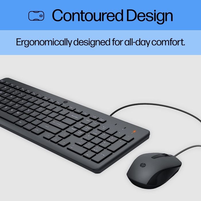 HP Combo keyboard and mouse 150, USB-A, EN/UK, black