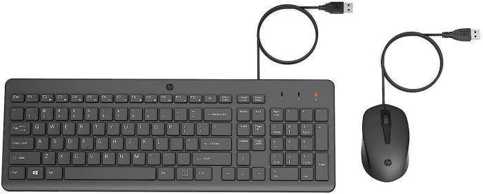 HP Combo keyboard and mouse 150, USB-A, EN/UK, black
