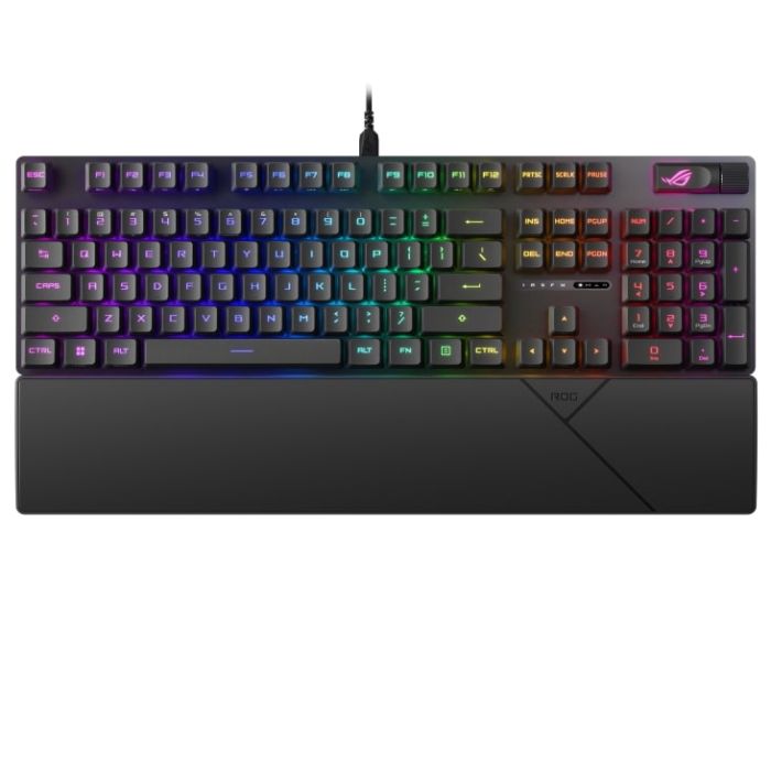 Клавіатура механічна ASUS ROG Strix Scope II, 105key, RX Red, USB-A, EN/RU/UK, RGB, чорний