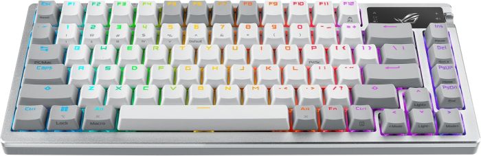 Клавіатура механічна ASUS ROG Azoth 81key, NX Red, USB-A/WL/BT, EN, RGB, білий