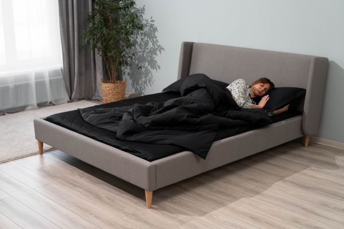 Пододеяльник ARDESTO Mix&Match Premium, 160х220см, 100% хлопок, сатин,  черный