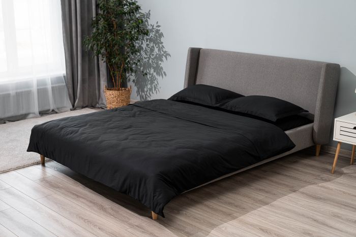 Flat sheet ARDESTO Mix&Match Premium 180x240cm, 100% cotton, sateen, black