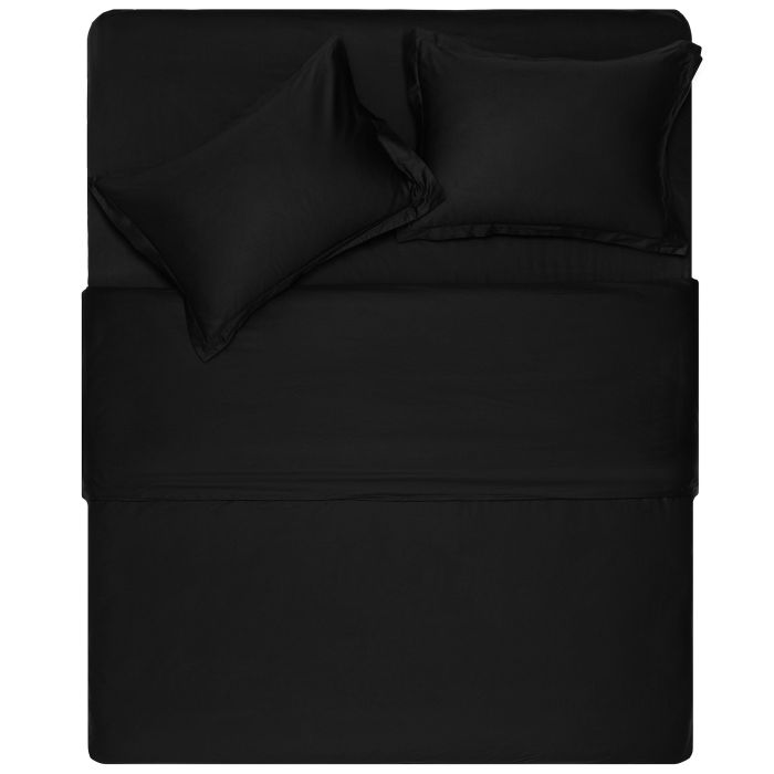 Flat sheet ARDESTO Mix&Match Premium 180x240cm, 100% cotton, sateen, black