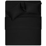 Простирадло на резинці ARDESTO Mix&Match Premium, 180x200+30см, 100% бавовна, сатин, чорний