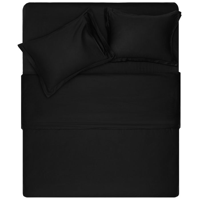 Простирадло на резинці ARDESTO Mix&Match Premium, 180x200+30см, 100% бавовна, сатин, чорний