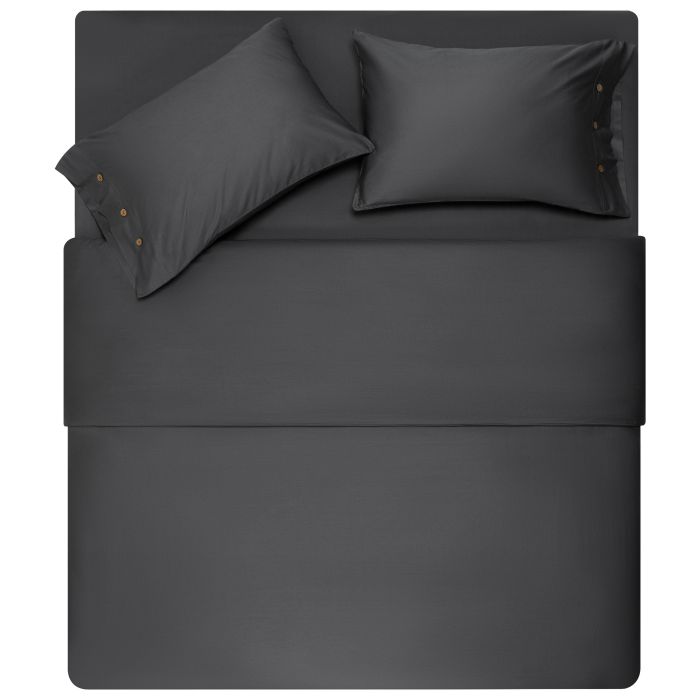 Простирадло ARDESTO Mix&Match Premium, 180х240см, 100% бавовна, сатин, сірий