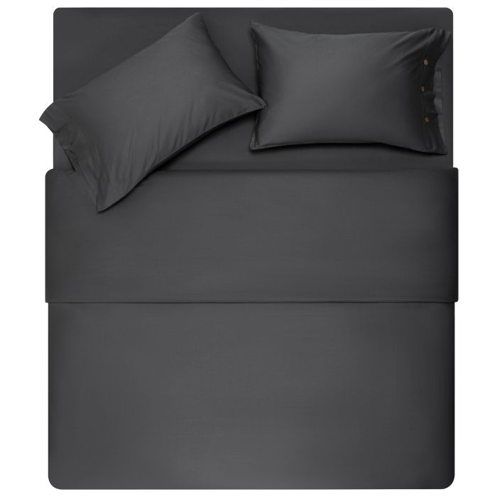 Простирадло ARDESTO Mix&Match Premium, 180х240см, 100% бавовна, сатин, сірий