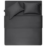 Простирадло ARDESTO Mix&Match Premium, 240x260см, 100% бавовна, сатин, сірий