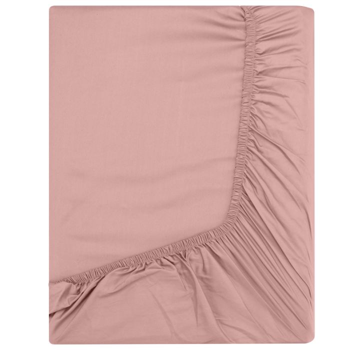 Fitted sheet ARDESTO Mix&Match Premium 180x200+30cm, 100% cotton, sateen, light pink