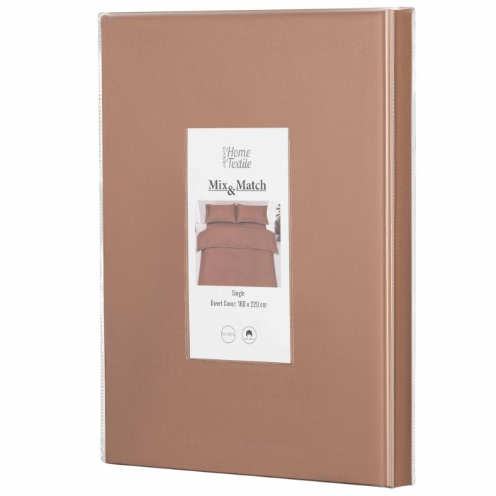 Duvet cover ARDESTO Mix&Match, 160x220cm, 100% cotton, sateen, brown