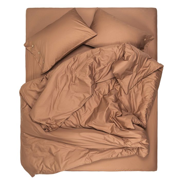 Fitted sheet ARDESTO Mix&Match 180x200+30cm, 100% cotton, sateen, brown