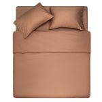 Простирадло ARDESTO Mix&Match, 180х240см, 100% бавовна, сатин, коричневий
