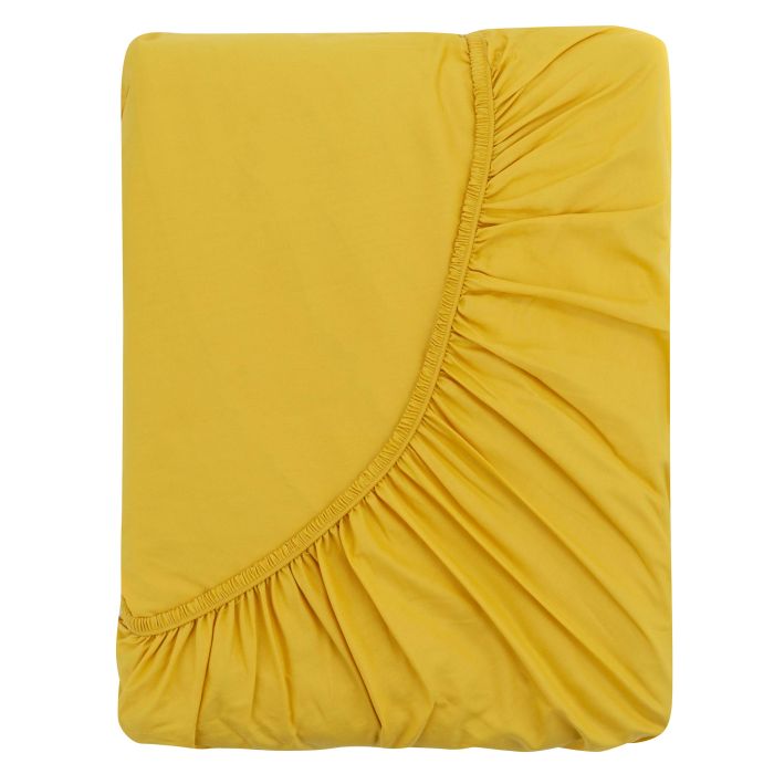 Простынь на резинке ARDESTO Mix&Match, 180x200+30см, 100% хлопок, сатин, желтый