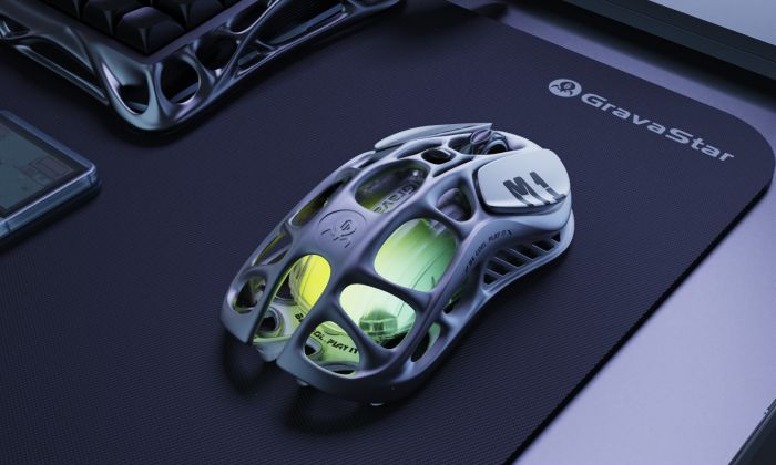 Миша GravaStar Mercury M1 Pro, magnesium alloy body, BT/WL/USB-A, RGB, Gunmetal Gray