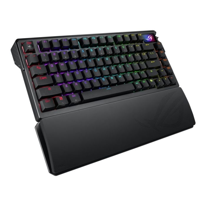 ASUS Keyboard mechanical ROG Azoth Extreme 81key, NX Snow, USB-A/WL/BT, EN, RGB, black