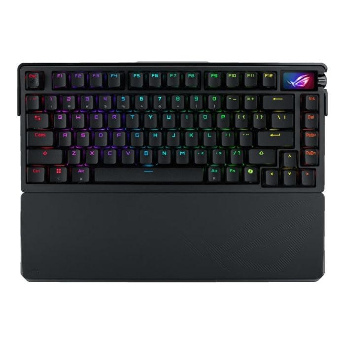 ASUS Keyboard mechanical ROG Azoth Extreme 81key, NX Snow, USB-A/WL/BT, EN, RGB, black