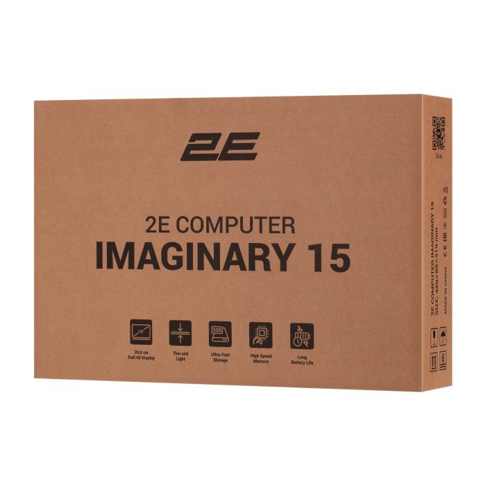 Ноутбук 2E Imaginary 15.6" FHD IPS AG, Intel i5-1335U, 32GB, F1TB, UMA, Win11PE, Чорний