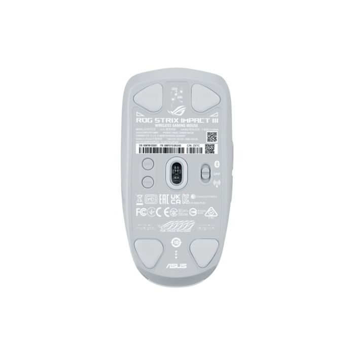 ASUS Mouse ROG Strix Impact III, RGB, WL/BT, white
