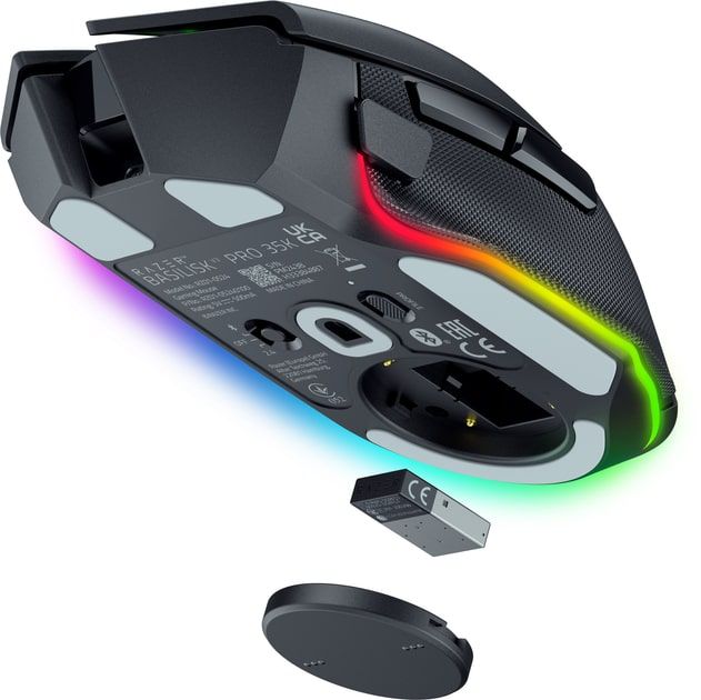 Razer Mouse Basilisk V3 Pro 35K, RGB, USB-A/WL/BT, black