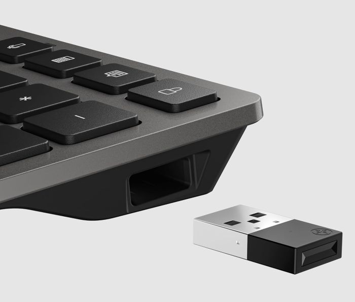HP Keyboard membrane 720 Multi-Device Rechargeable, 109key, WL/BT, EN/UK, black