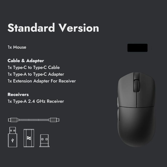 Mouse Lemokey G1 USB-A/USB-C/WL/BT, 8K, білий