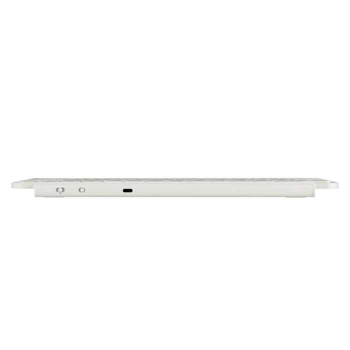 Клавиатура мембраная Keychron B1 Pro, USB/WL/BT, ivory white
