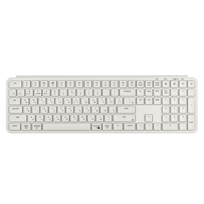 Membrane keyboard Keychron B6 Pro, USB/WL/BT, ivory white