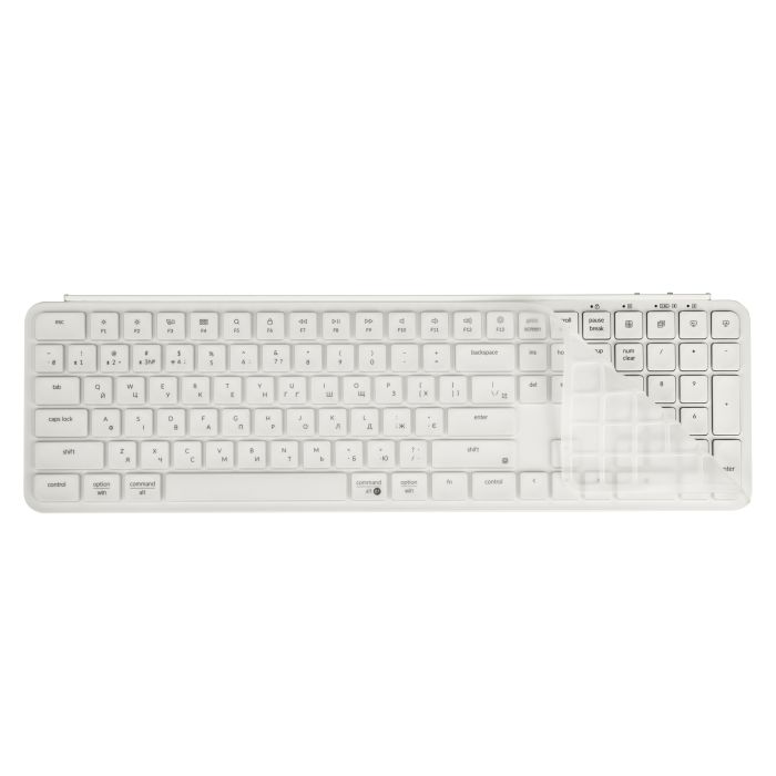 Membrane keyboard Keychron B6 Pro, USB/WL/BT, ivory white