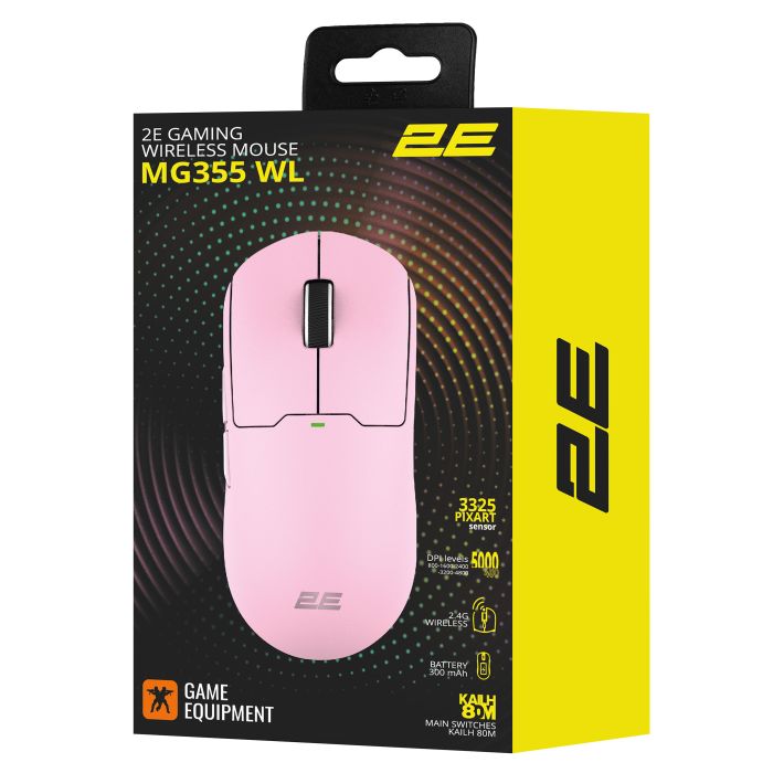 2E GAMING Mouse MG355 WL, USB-A/WL, pink