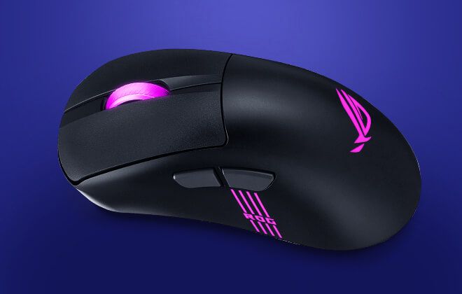ASUS Mouse ROG Keris II Origin, RGB, USB-A/WL/BT, black