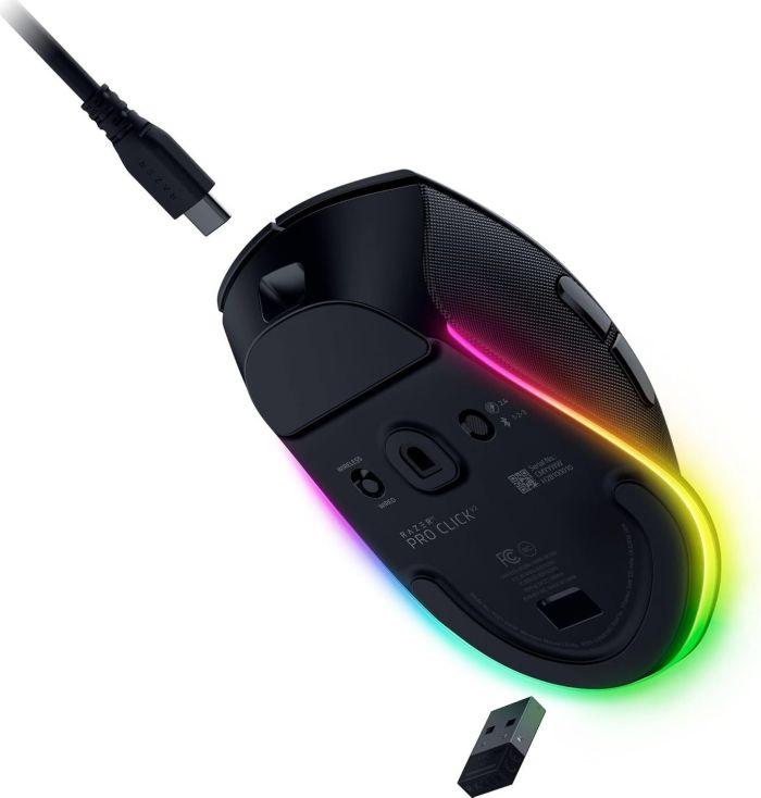 Razer Mouse Pro Click V2, RGB, USB-A/WL/BT, black